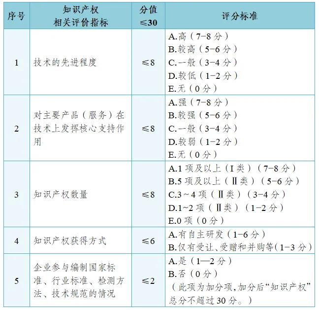高新技術(shù)企業(yè)知識(shí)產(chǎn)權(quán)評(píng)價(jià)指標(biāo)